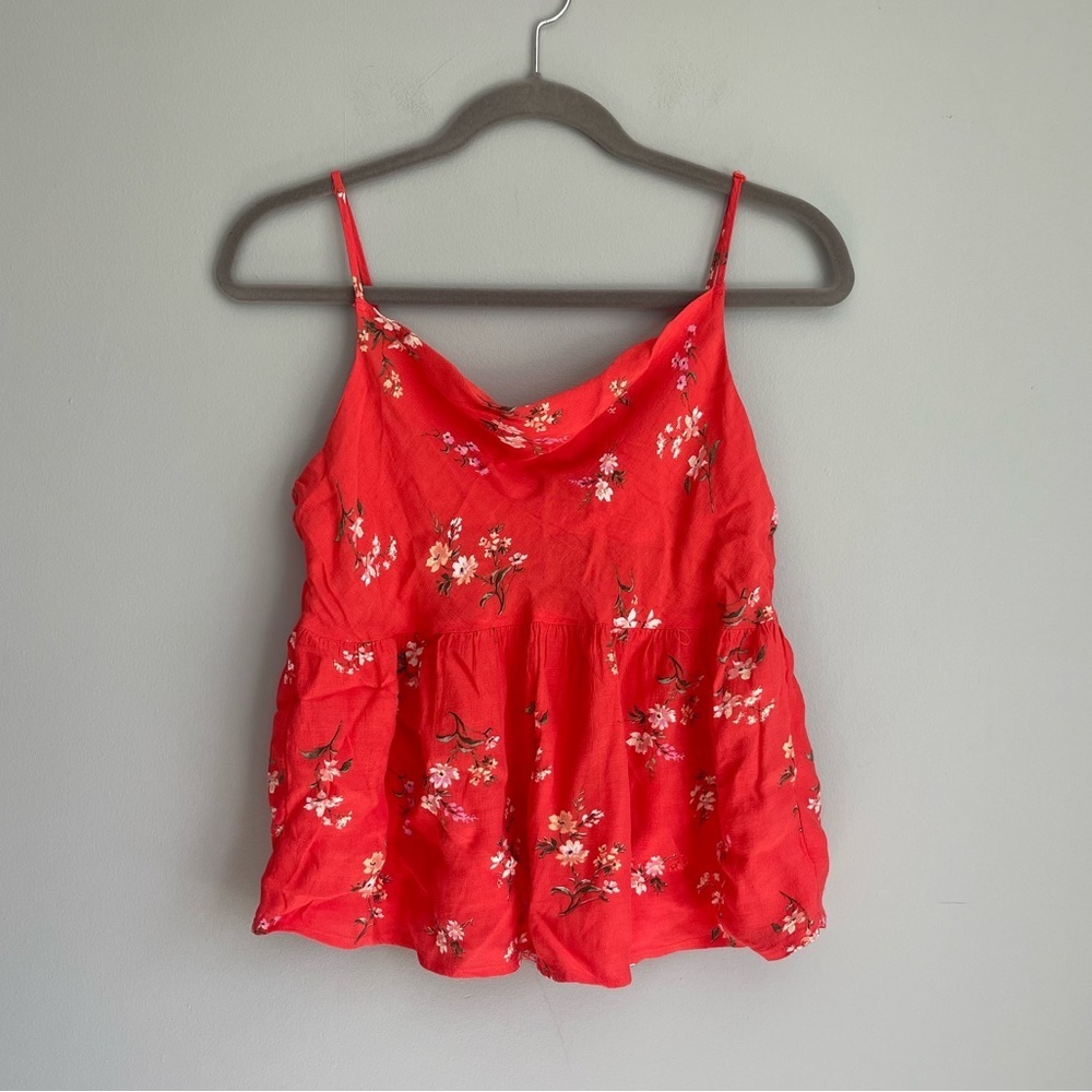 American Eagle Floral Babydoll Tank Top